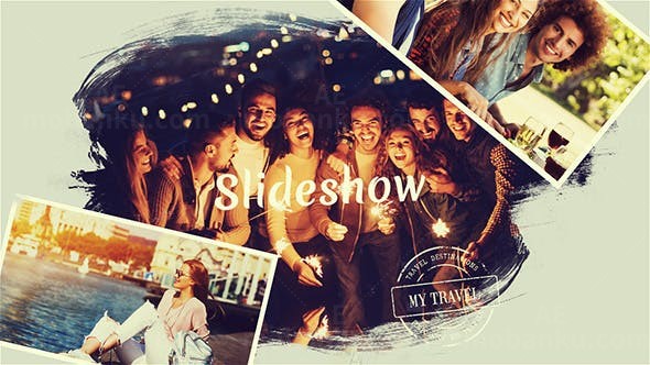 烟雾散开切换幻灯片AE模板