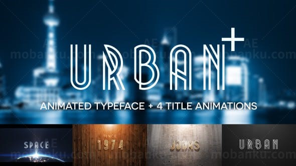 字母字体动画AE模板