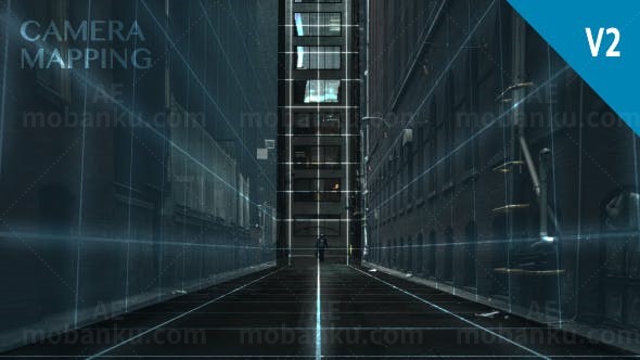 相机映射画面特效AE模板