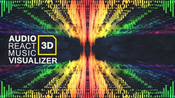 三维音波特效AE模板