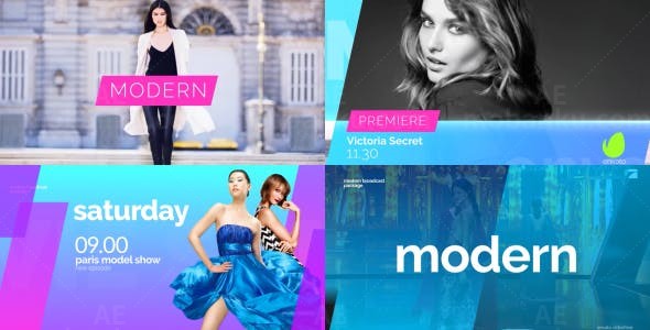 时尚广播栏目片头AE模板