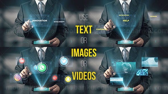 科技感全息商务展示AE模板