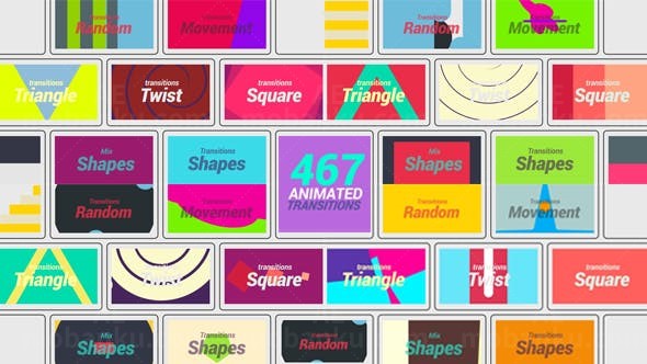 467组动画转场效果包AE模板