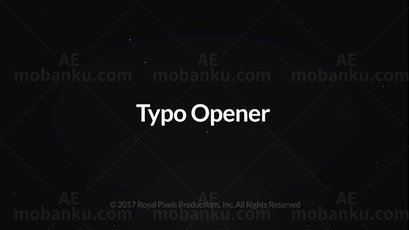 快速弹性文字动感片头AE模板