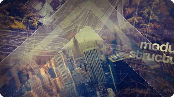 现代城市片头AE模板