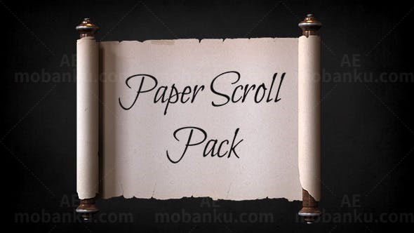 卷轴打开动画AE模板