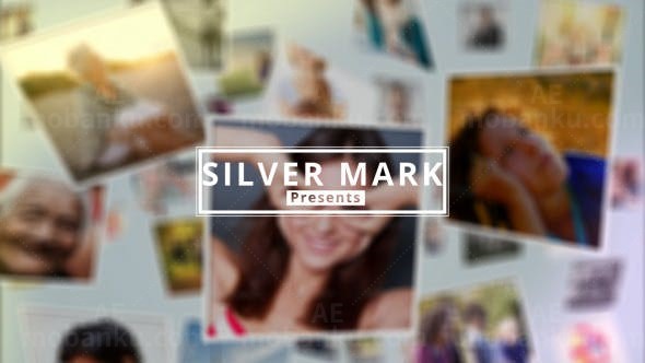 简洁三维空间照片切换展示AE模板