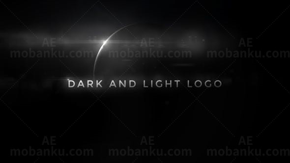 暗黑光效动画标志AE模板