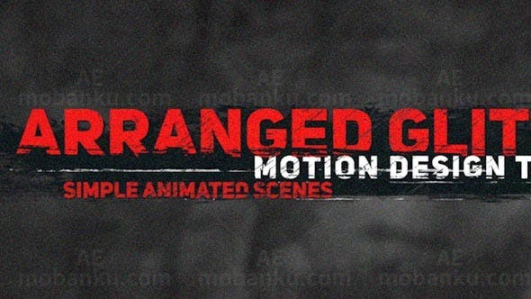 故障效果文字标题展示AE模板