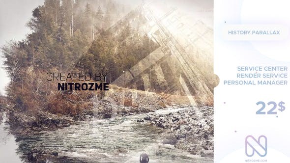 历史风格视差幻灯片AE模板