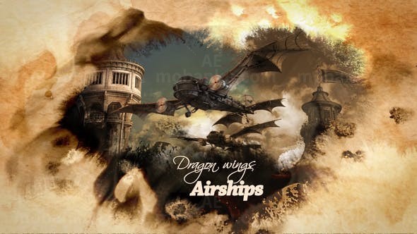 历史风格水墨视频展示AE模板