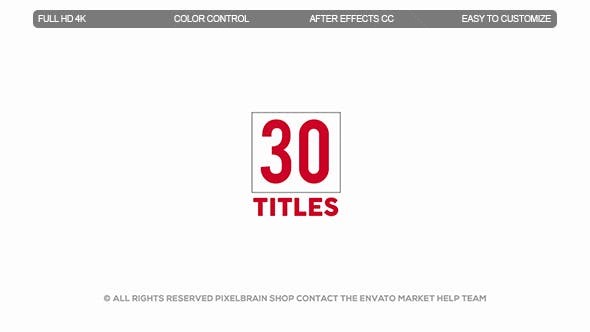 现代风格标题展示AE模板