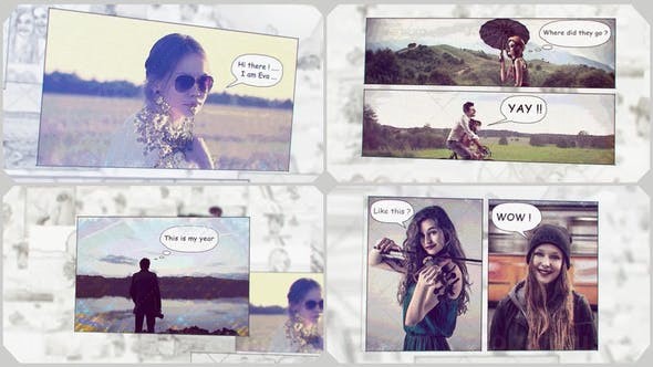 手绘风格假日幻灯片AE模板