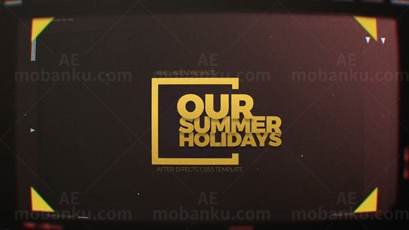 夏日度假展示AE模板