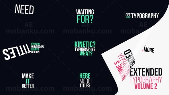 文字排版动画AE模板