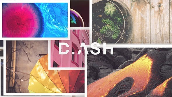 创意长方形组合幻灯片AE模板