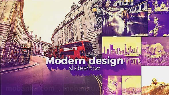 网格切换展示片头AE模板