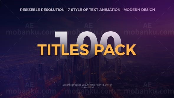 100多组文字标题动画AE模板