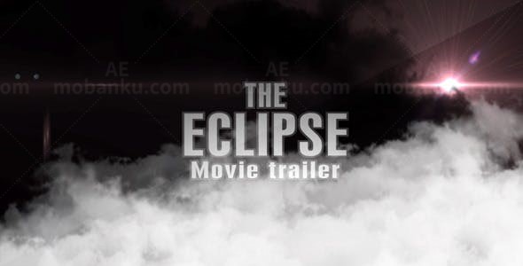 黑幕白云下过片头展示AE模板