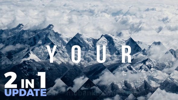 菱形网格转场效果片头AE模板