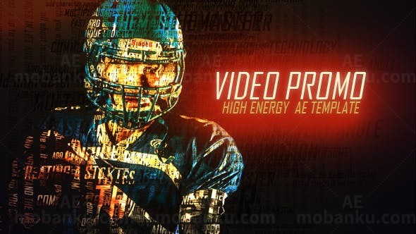 文字叠层混合效果展示AE模板