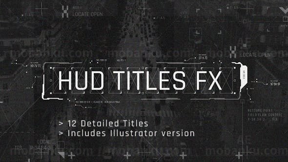 科幻界面动画标题AE模板