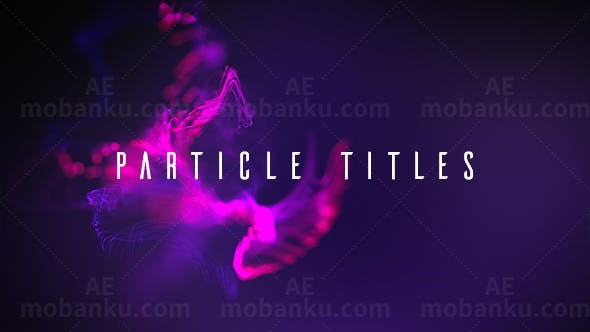 粒子流体标题展示AE模板