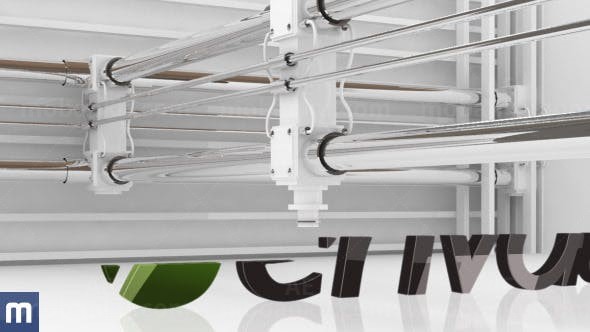 三维打印标志展示AE模板