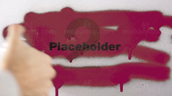 喷涂照片展示AE模板