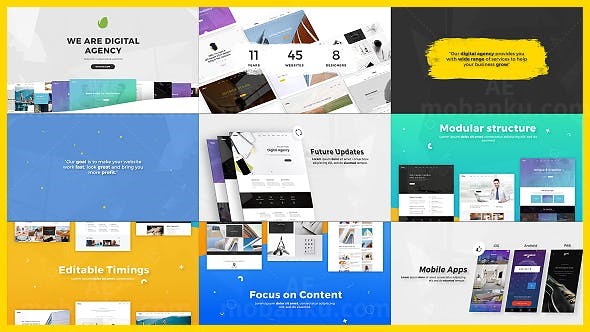 网站展示AE模板