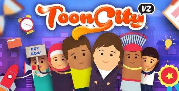 解说卡通角色动画元素包AE模板