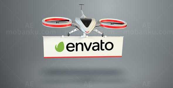 迷你无人飞机标志展示AE模板