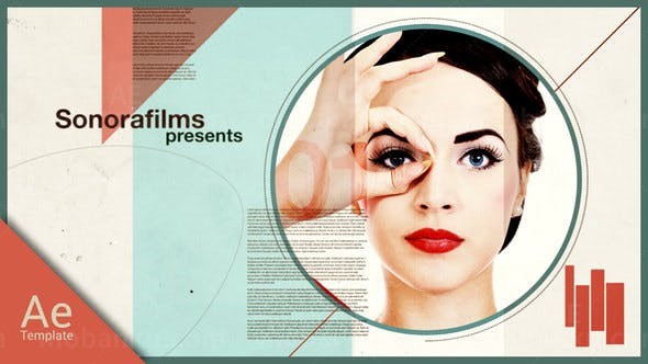 动感故障噪点效果印刷版式展示AE模板