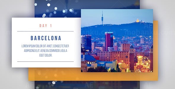 简洁图文展示AE模板