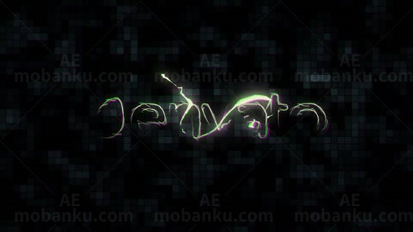 能量故障效果标志展示AE模板