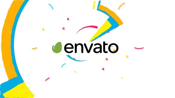 清爽夏日形状标志展示AE模板