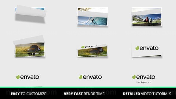 翻页标志展示AE模板