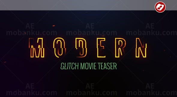 光电故障效果预告片AE模板