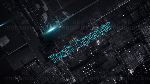 科技片头AE模板