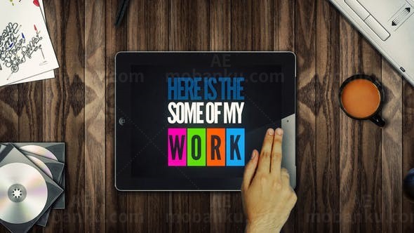 简洁公司名片动画展示AE模板