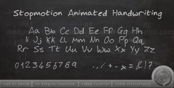 手写文字动画AE模板