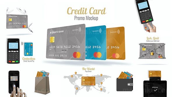 信用卡安全宣传片AE模板