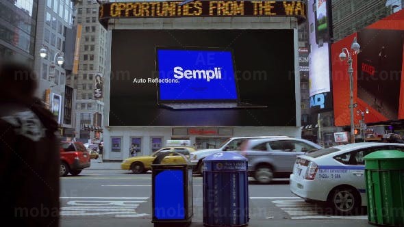 纽约城市广告牌展示AE模板