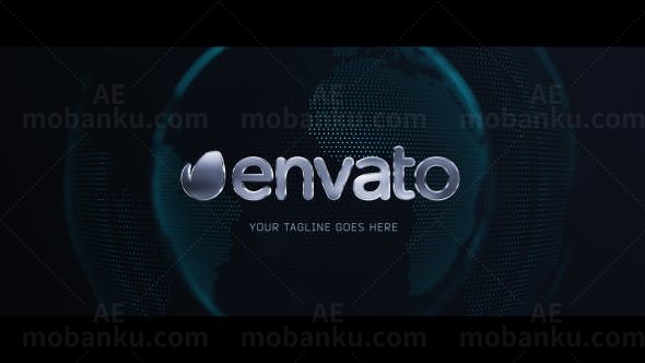 未来科技风格地球标题展示AE模板