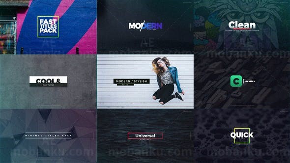 快速文字标题展示AE模板