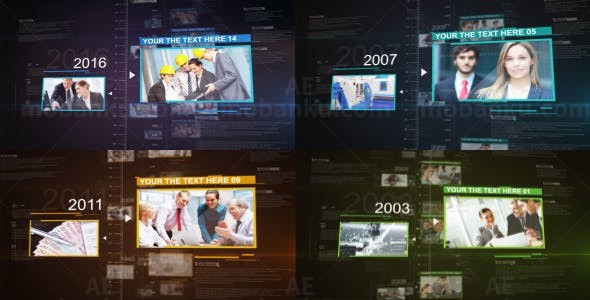 企业时间轴发展史AE模板