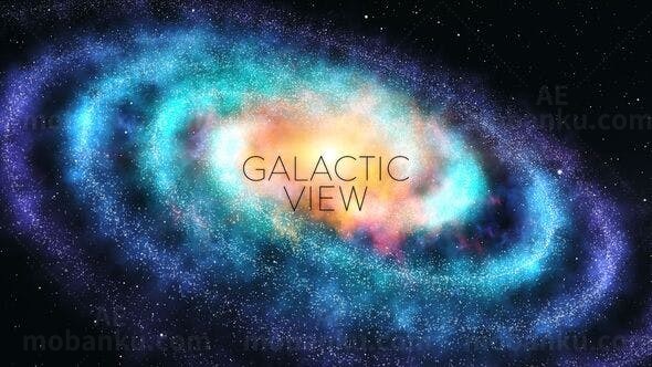 银河系视频展示AE模板