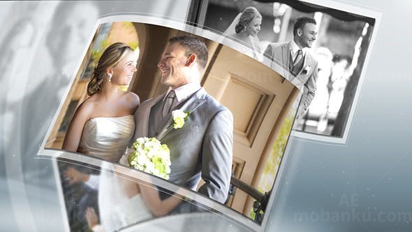 飘飞照片展示AE模板