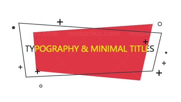 迷你文字标题展示AE模板