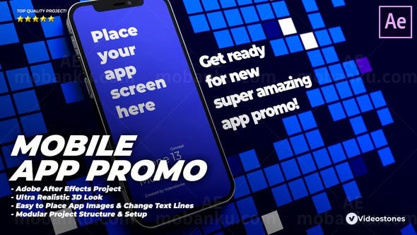 手机应用展示AE模板